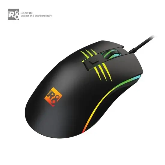 R8 G204 6D Wired Gaming Mouse RGB Light
